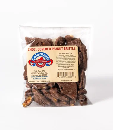 Coleman's chocolate covered peanut brittle bag