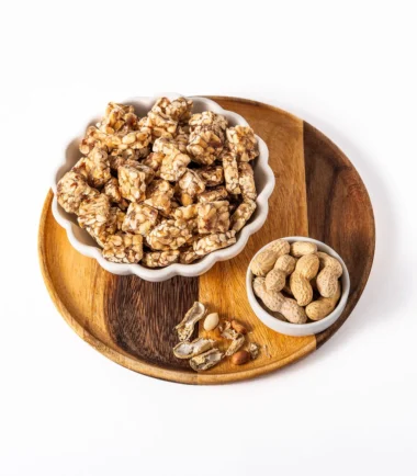 Coleman's old fashioned peanut candy in a serving bowl